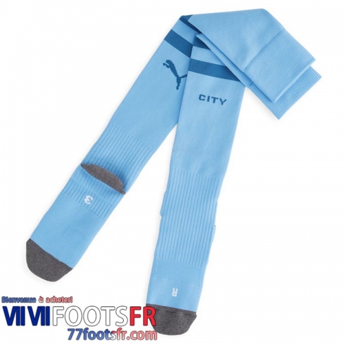 Chaussettes De Foot Manchester City Domicile Homme 2023 2024 WZ35